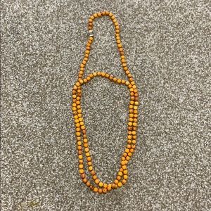 Orange Wooden Necklace